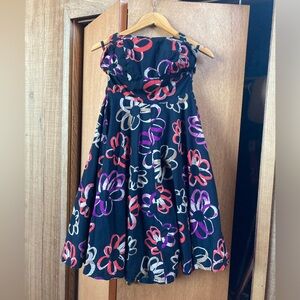 Girls From Savoy (Size 4) Martagon Sketch Floral Cotton Dress Retro Anthropolgie